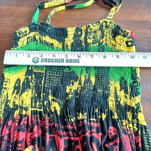 SOLD!--.Bob Marley Rasta Dress, Juniors One Size - Picture 4 of 8